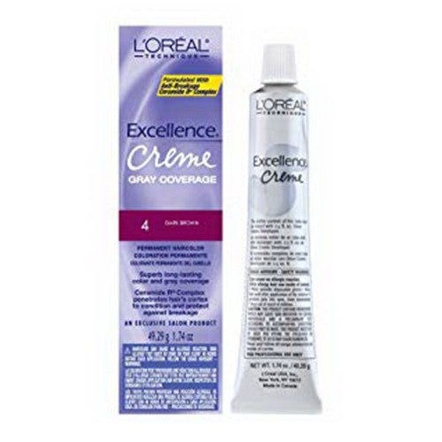 Loreal Excel Creme Color #4 Dark Brown, 1.74 Oz